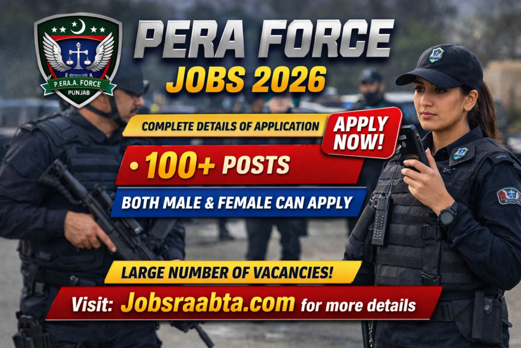 PERA Force Jobs 2026 – Punjab Govt Online Apply Now | Latest Advertisement