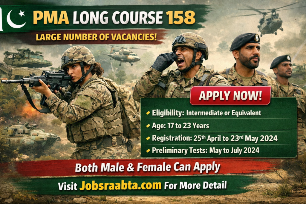PMA Long Course 158 | Online Apply Now 2026 – Join Pakistan Army