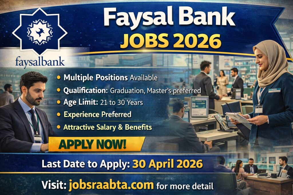 Faysal Bank Jobs 2026 Online Apply – Latest Advertisement | Banking Careers Pakistan