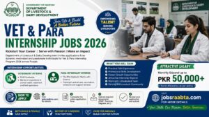 Vet and Para Vet Internship Jobs 2026 – Online Apply Now| Latest Punjab Govt Livestock Department