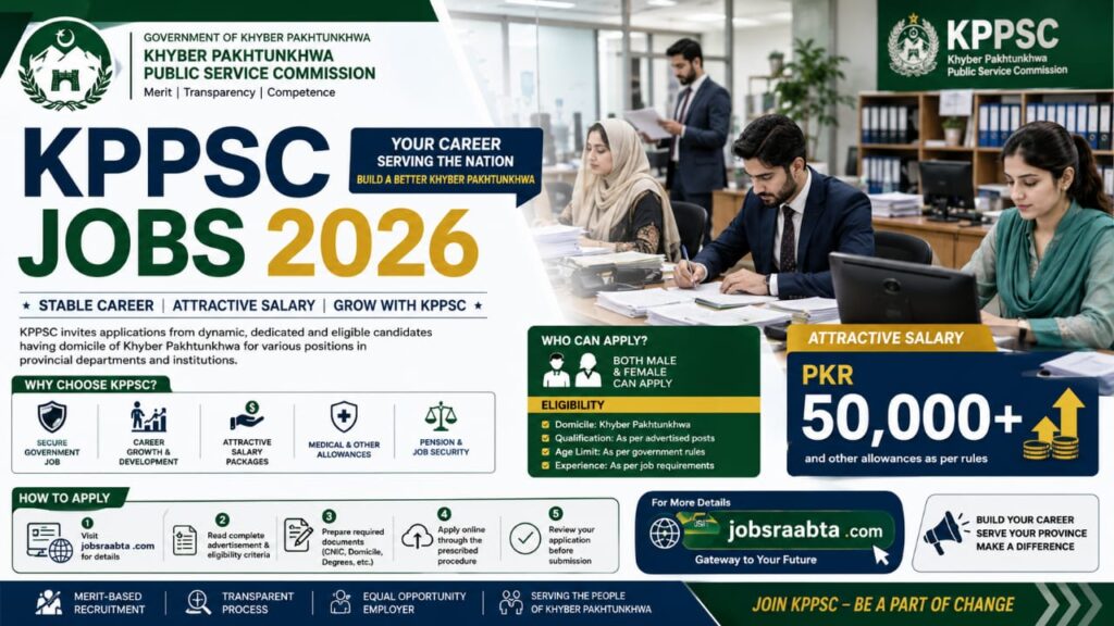 KPPSC Jobs 2026 – Khyber Pakhtunkhwa Public Service Commission | Online Apply Now